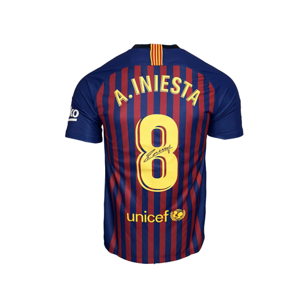 Andres Iniesta Signed Barcelona 2018-19 Jersey