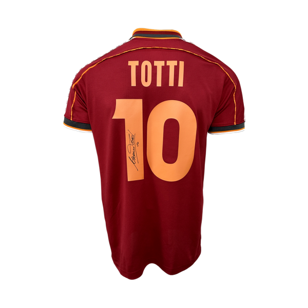 Francesco Totti Back Signed AS Roma 1998-99 Home Jersey