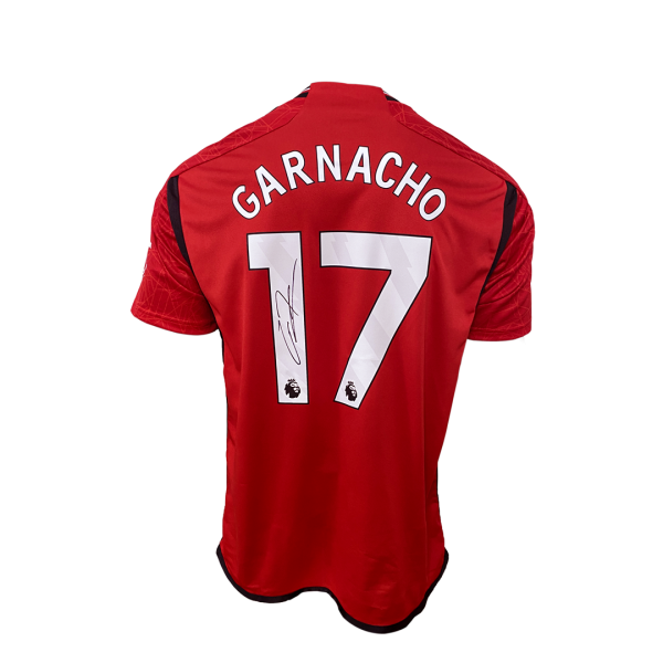 Garnacho Manchester United 23_24 Framed Home Signed Jersey