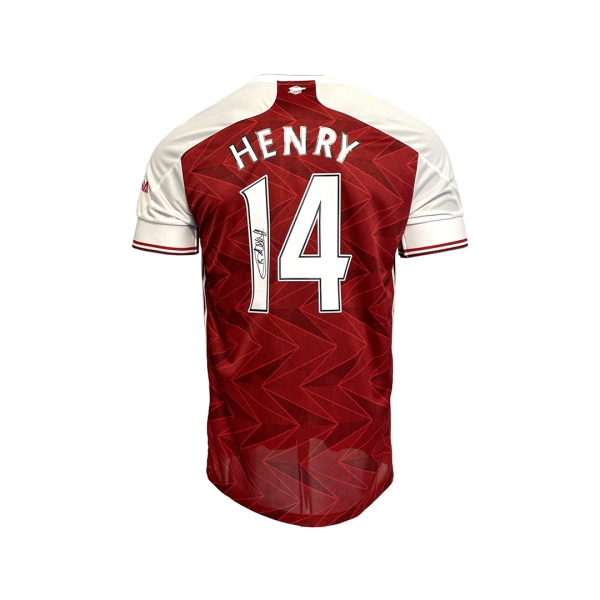 Thierry Henry Back Signed Arsenal 2020-21 Home Jersey