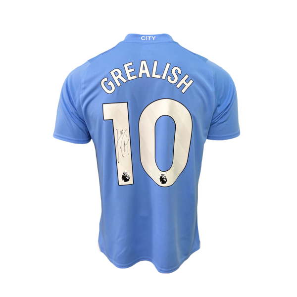 Jack Grealish Back Signed Manchester City 2023-24 Home Jersey