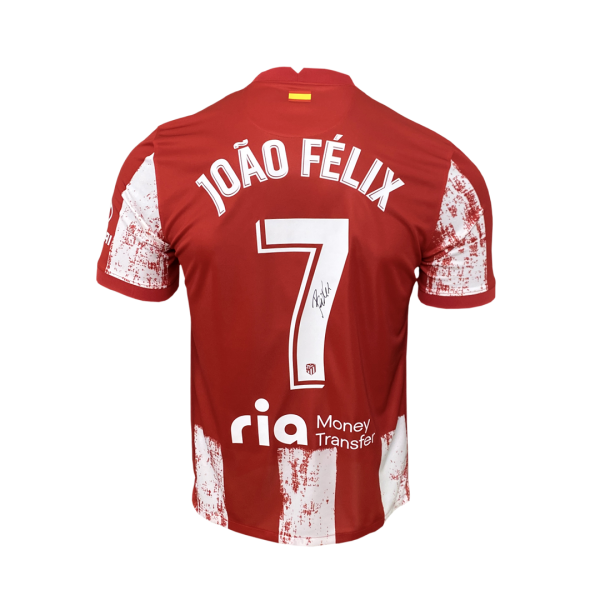 Joao Felix Back Signed Atletico Madrid 2021-22 Home Jersey