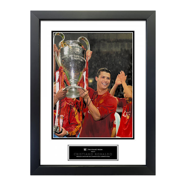 Cristiano Ronaldo Signed Manchester United Champions League 2007-08 Framed Image
