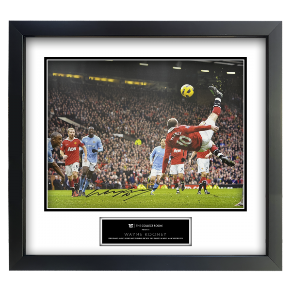 Wayne Rooney Signed Large Photo - Overhead Kick vs Manchester City