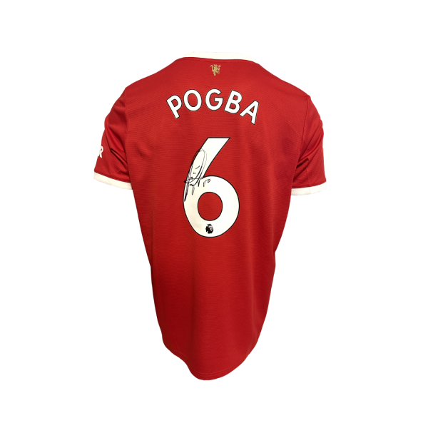Paul Pogba Personally Hand-Signed Manchester United 21/22 jersey