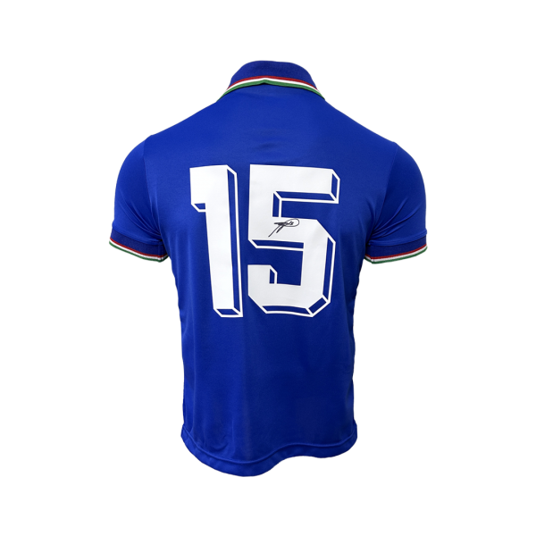 Roberto Baggio Back Signed Italy 1990 Home Jersey
