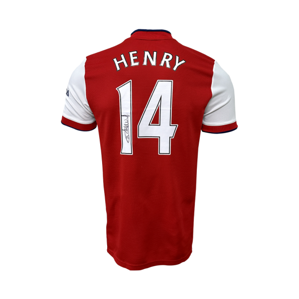 Thierry Henry Back Signed Arsenal 2021-22 Home Jersey