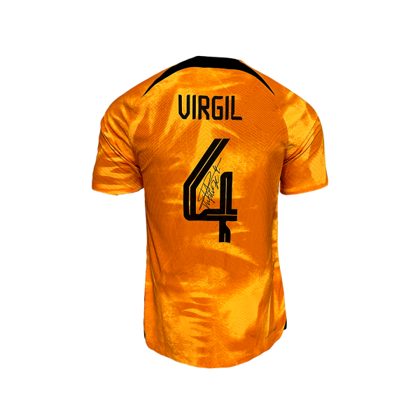 Virgil van dijk Personally Hand-Signed Netherland 22/23 Jersey